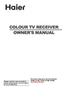 Haier 21F3A Owner Manual