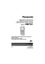 Panasonic 1AG6P1P6073-A Operating Instructions